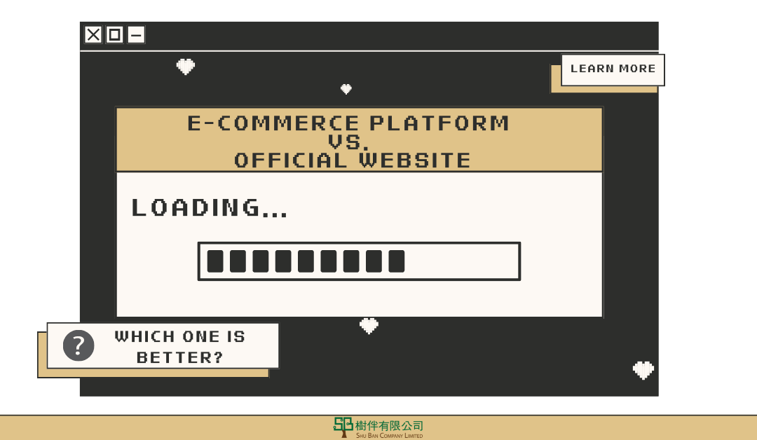 Own an official website vs use an e-shop platform